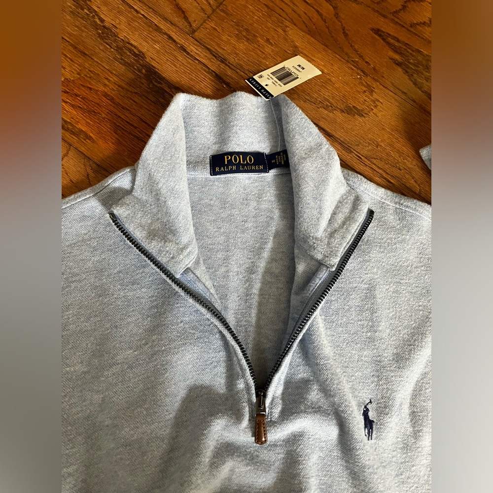 NWT Polo Ralph Lauren gray long sleeve sweater. Size M